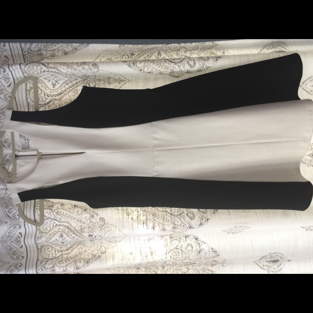 Cream and Black Adelyn Rae Dress Medium